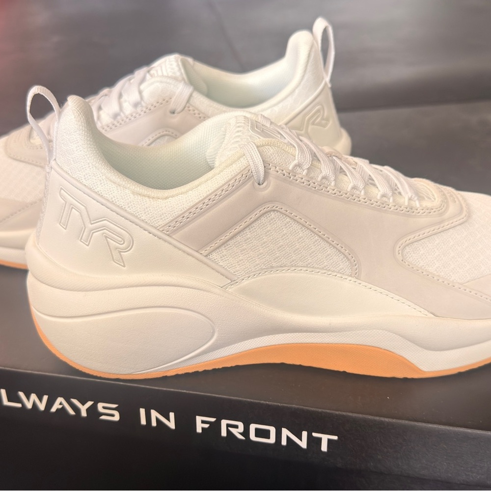 TYR Women's White and Orange Sneakers